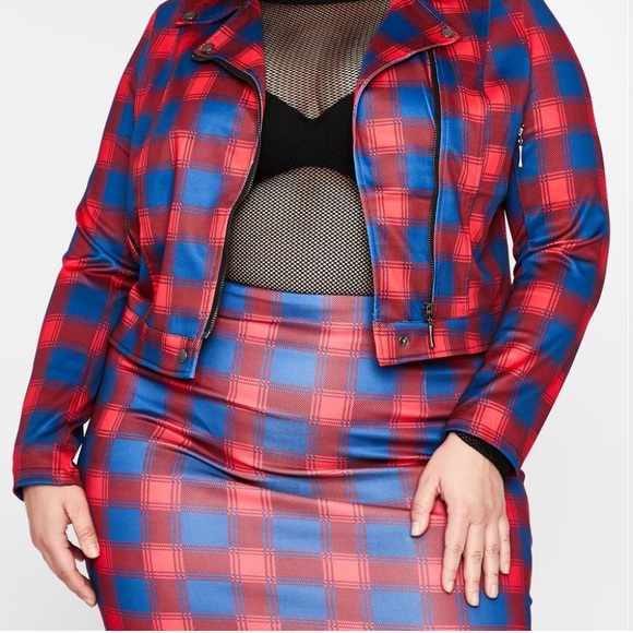 NWOT Love Plaid Action Mini Skirt - Picture 2 of 6